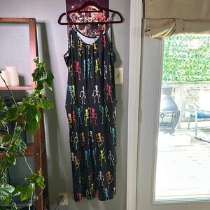 Colorful Skeleton Print Romper